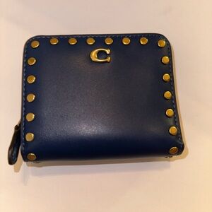 Coach Blue Studded Wallet
